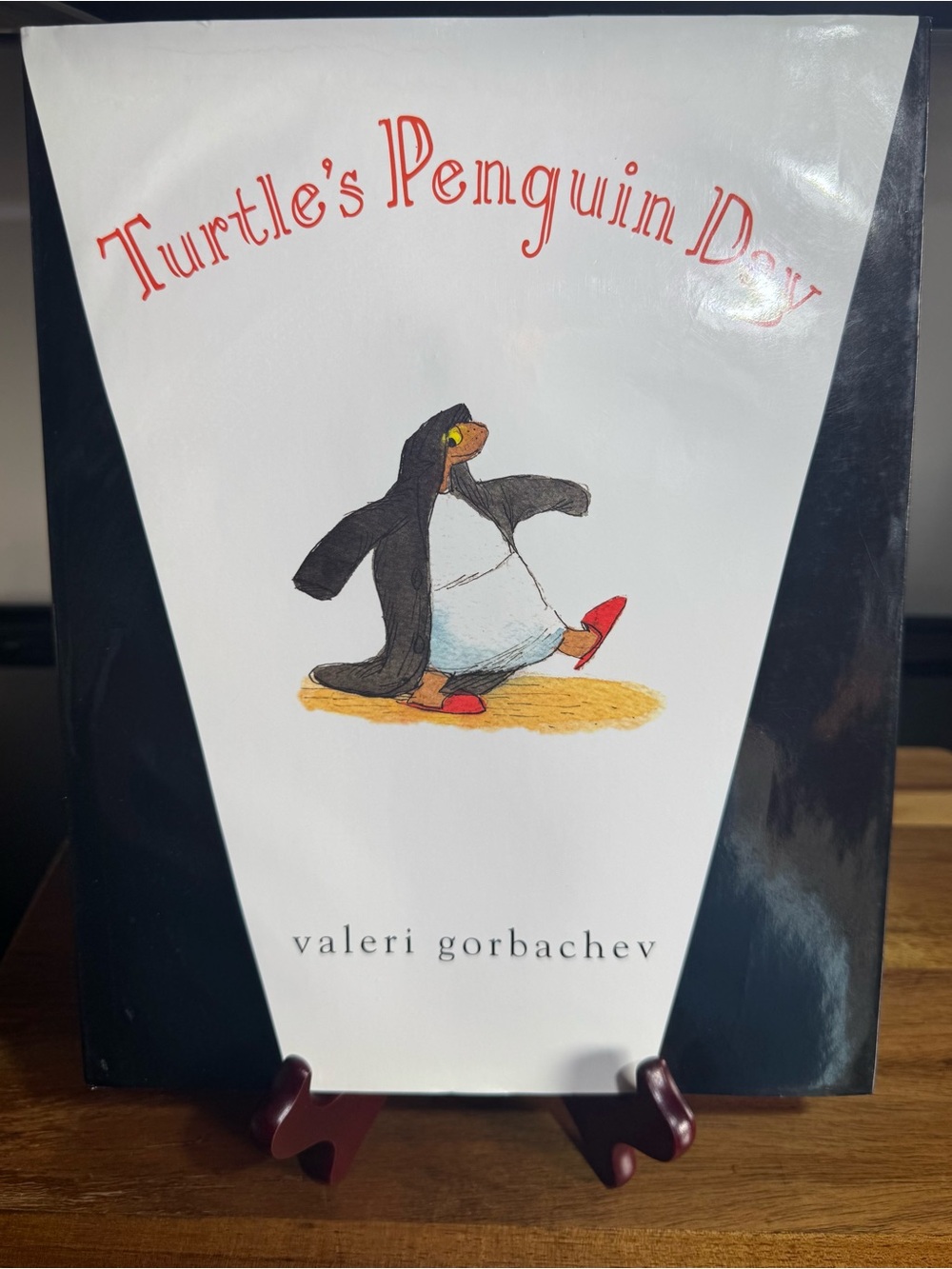 Turtle's Penguin Day Notebook - Black & White Cover